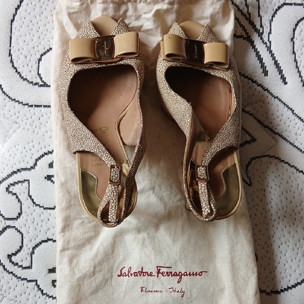 Salvatore Ferragamo Gold Women's Shoes